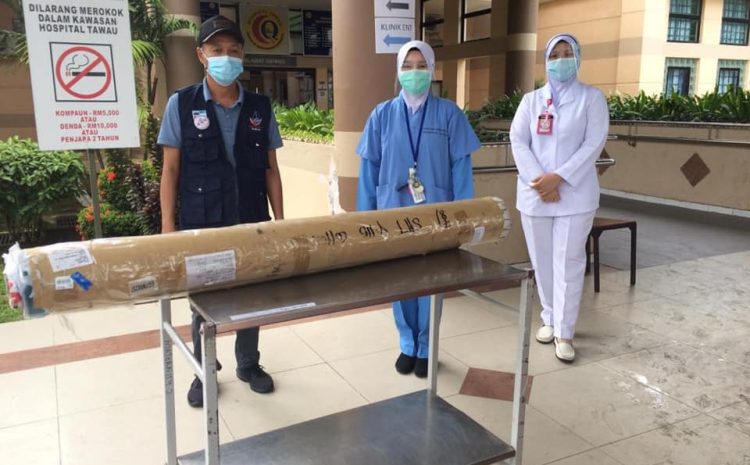  Menyumbangkan keperluan PPE kepada pihak Hospital Tawau