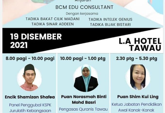  Sumbangan Kepada Pihak Penganjur Seminar Pendidikan Awal Kanak-Kanak Tawau