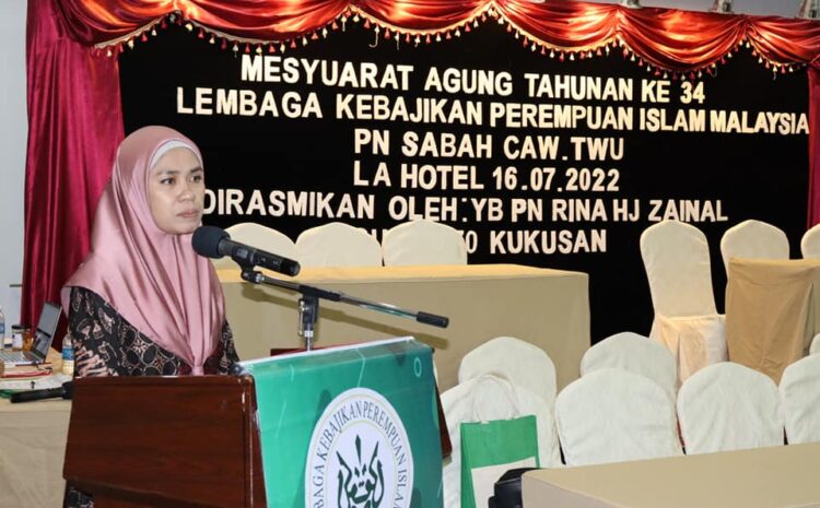  Merasmikan Mesyuarat Agung Tahunan Ke-34 Lembaga Kebajikan Perempuan Islam Malaysia (LPKIM) Cawangan Tawau