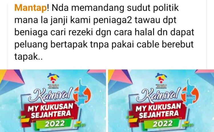  Peluang Sama Rata Untuk Peniaga Sempena Karnival My Kukusan Sejahtera 2022