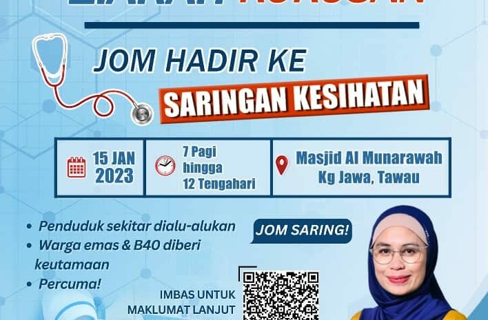  Program Pemeriksaan Kesihatan Percuma di Masjid Al Munawarah Kg Jawa