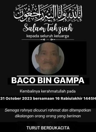  Takziah Buat Keluarga Allahyarham Baco Bin Gampa