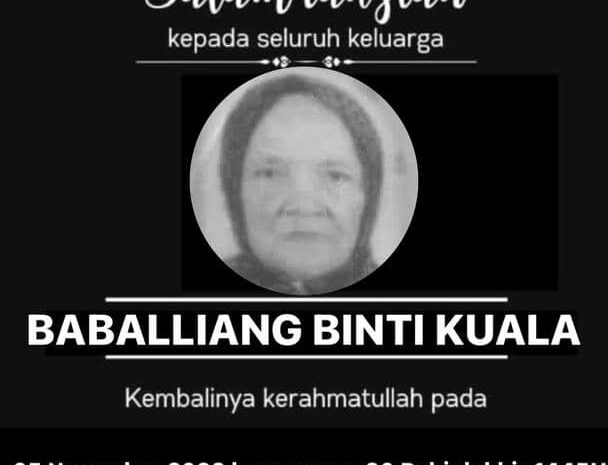  Salam takziah buat keluarga Allahyarhamah Nenek Baballiang Binti Kuala di Kg Pisang