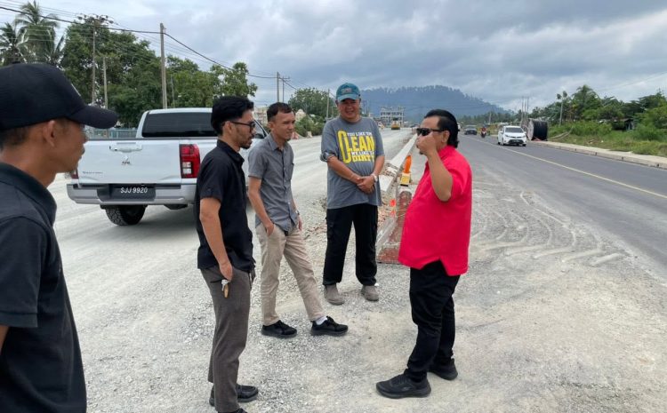  UPPM Kukusan, JKR Dan Kontraktor Tinjau Lokasi Kemalangan Tular