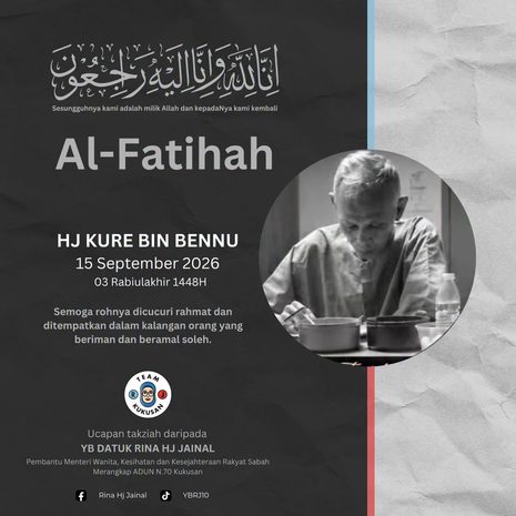 Dukacita Menerima Berita pPemergian Allahyarham Haji Kure bin Bennu